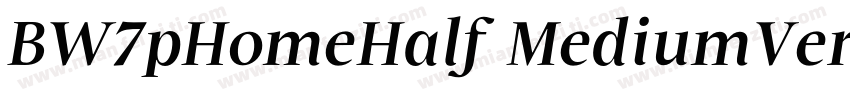 BW7pHomeHalf MediumVersion字体转换